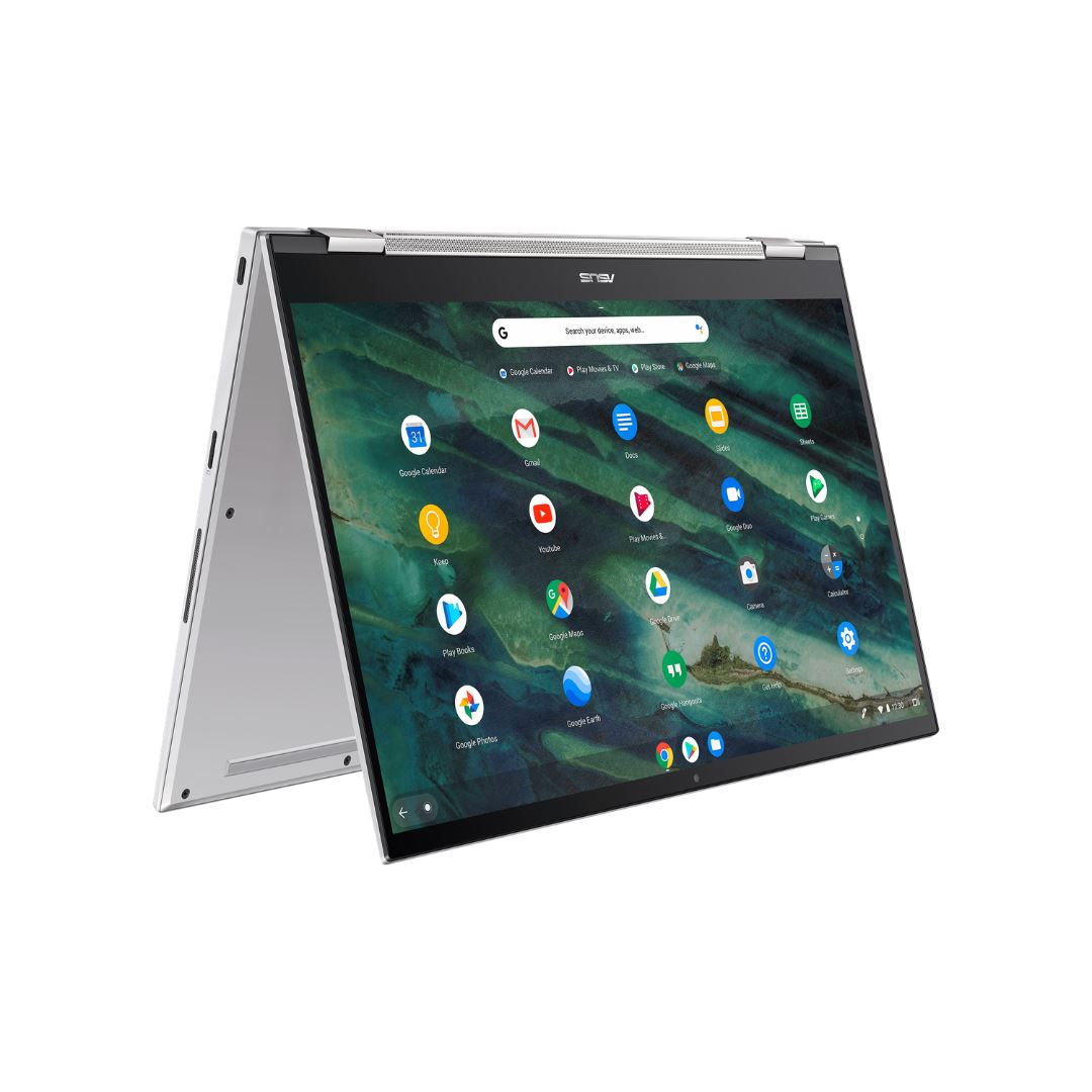 ASUS CHROMEBOOK FLIP C436FA 14" 8 GB 128 GB SSD I3-10110U 2.10 GHz CHROME OS BLANCO INGLÉS GB (Aceptable)