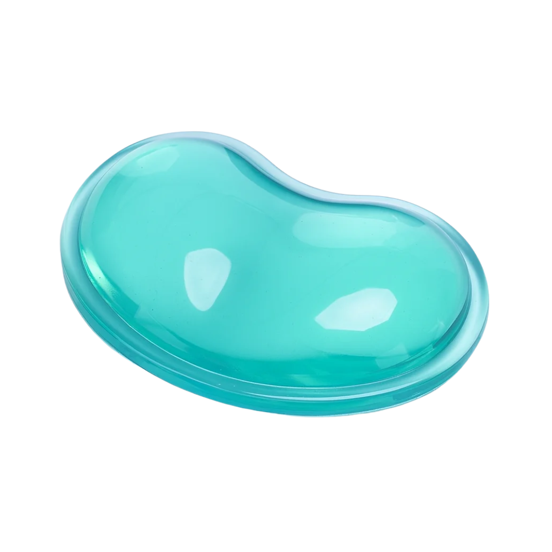 Reposamuñecas de silicona azul verdoso