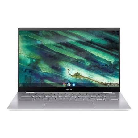 ASUS CHROMEBOOK FLIP C436FA 14" 8 GB 256 GB SSD I5-10210U 1.60 GHz CHROME OS PLATEADO INGLÉS (Aceptable)