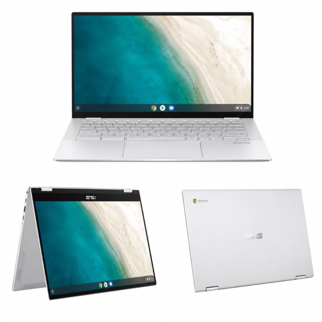 ASUS CHROMEBOOK FLIP C434 14" 8 GB 128 GB MMC I7-8500Y 1.50 GHz CHROME OS PLATA INGLÉS GB (Muy Bueno)