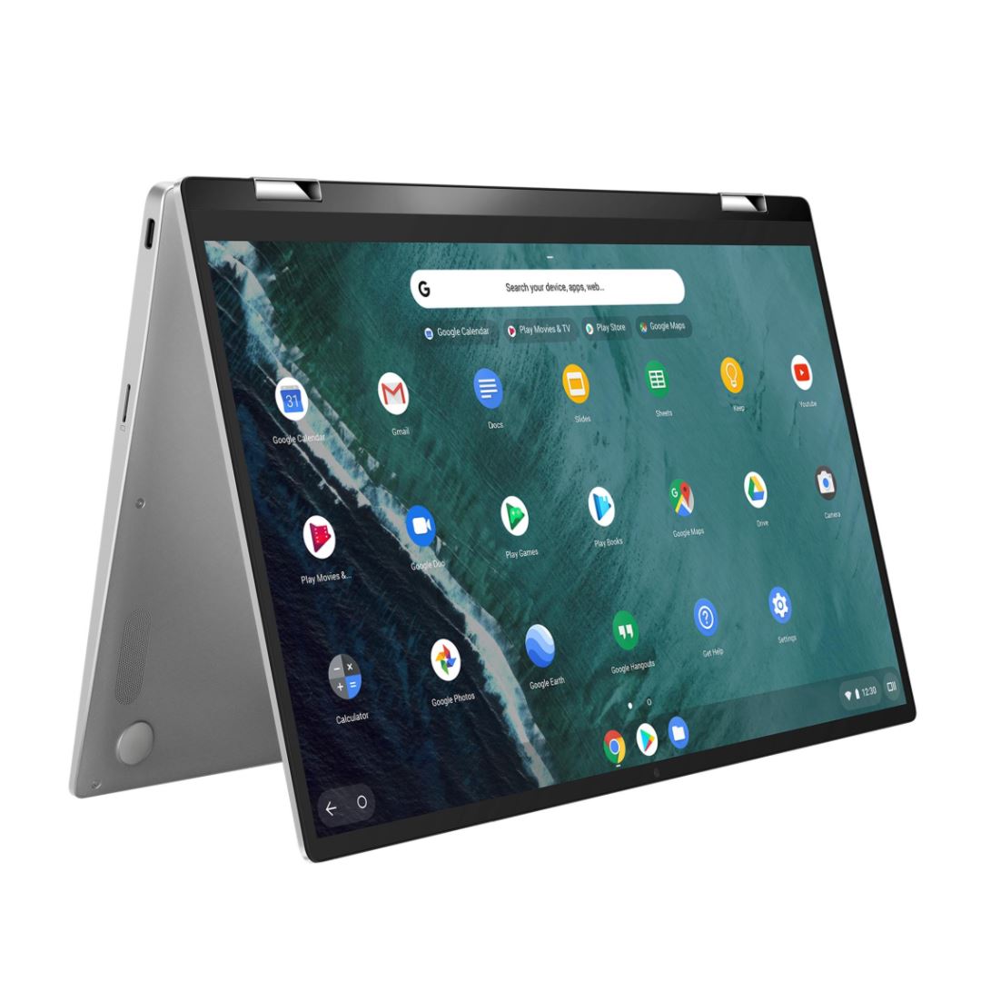 ASUS CHROMEBOOK FLIP C434 14" 8 GB 128 GB MMC I7-8500Y 1.50 GHz CHROME OS PLATA INGLÉS GB (Muy Bueno)